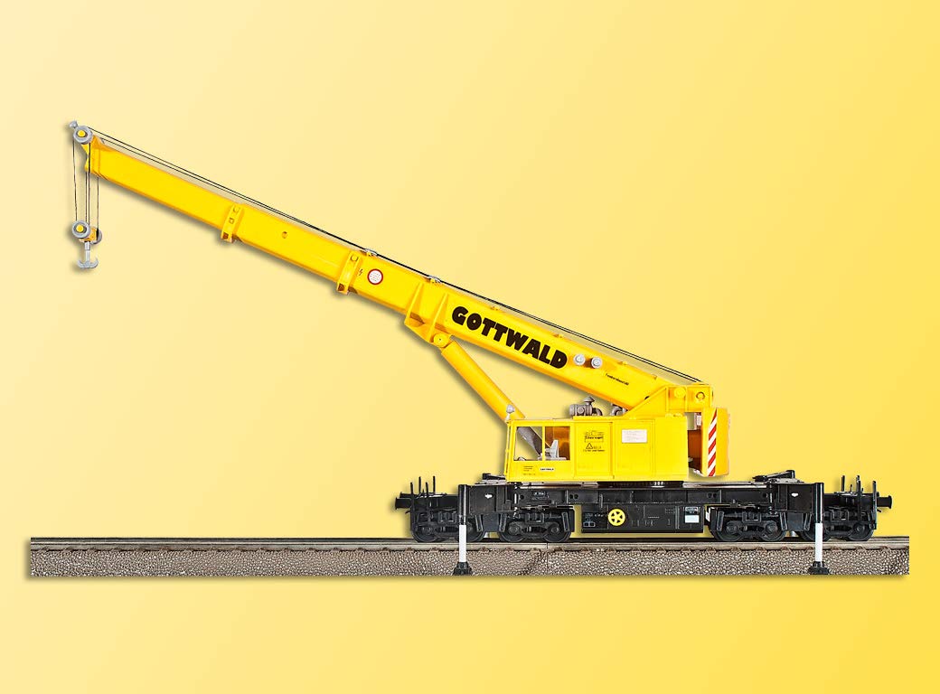 Kibri 1/87 ho : Kit Grue télescopique ferroviaire - Gottwald - non motorisée