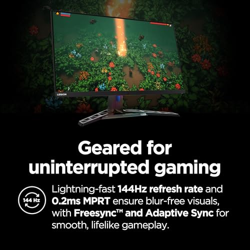 Image of Lenovo Legion Y32p-30 Monitor - Gaming Monitor - 31.5 inch UHD IPS Display - 144Hz - DisplayHDR 400 - AMD FreeSync Premium - 0.2ms MPRT - Raven Black - NearEdgeless Design