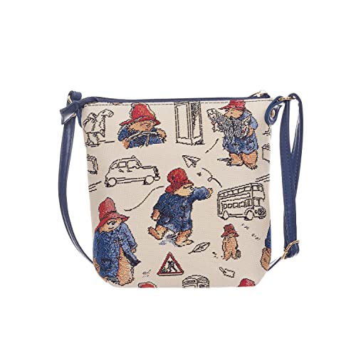 Signare Tapestry Paddington Bear Design Small Crossbody Bag Sling Purse For Women (SLING-PADD)