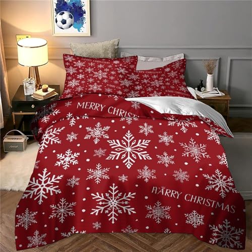 Housse de couette flocons de neige microfibre hypoallergénique douce - 6