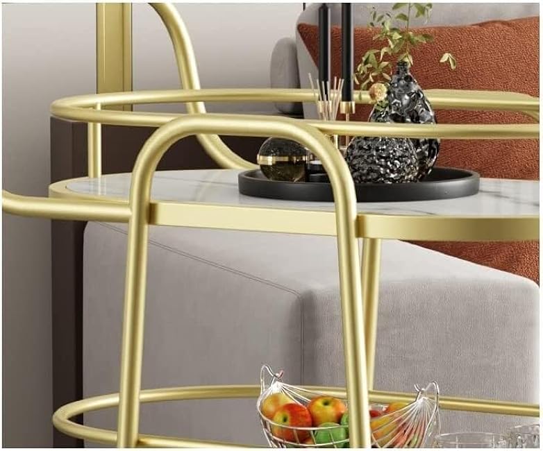 Storage Rack On Wheels 3 Tier Dining Car Trolley with Wheels Mobile Hotel Restaurant Cake Delivery Car Iron Home Kitchen Storage Cart Rolling Storage Rack Bathroom-OW66wBaE