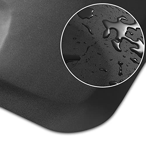 Saloniture 3 Ft. X 5 Ft. Salon & Barber Shop Chair Anti-Fatigue Floor Mat - Black Rectangle - 7/8 In. Thick #TOP3