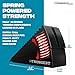 Strongest Home 2 Pack XL Adjustable Door Stopper with Spring – Heavy Duty Wedge for Oversized, Thick & Heavy Doors, Anti-Slip Rubber Grip, Commercial, Home & Outdoor Use on Carpet, Wood & Tile - Black