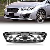 Hbzxqp Front Bumper Grill Compatible with Subaru Impreza Wagon/Sedan 2017 2018 2019 Upper Honeycomb