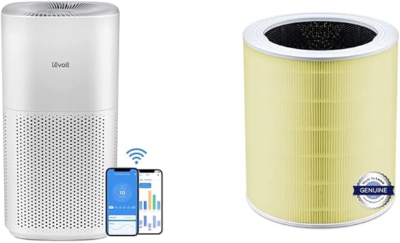 LEVOIT Air Purifier and Replacement Filter Bundle for Large Rooms, Pets, Allergies | Core 600S 3rd Gen and Core 600S-RF-PA