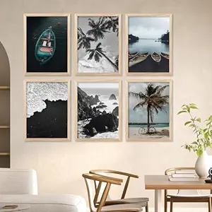kotart Travel Theme Wall Art Prints for Home and Office Decor - Travel Inspired Digital Painting for Bedroom living room office Wall Decoration (10X13 INCH, C)
