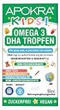 Omega 3 Vegan - Kein fischgeschmack - Veganes Omega 3 Öl für säuglinge, kleinkinder und kinder - Nachhaltiges Algenöl, Alternative zu Fischöl - 50ml | APOKRA Kids Vegan Omega 3 Algenöl