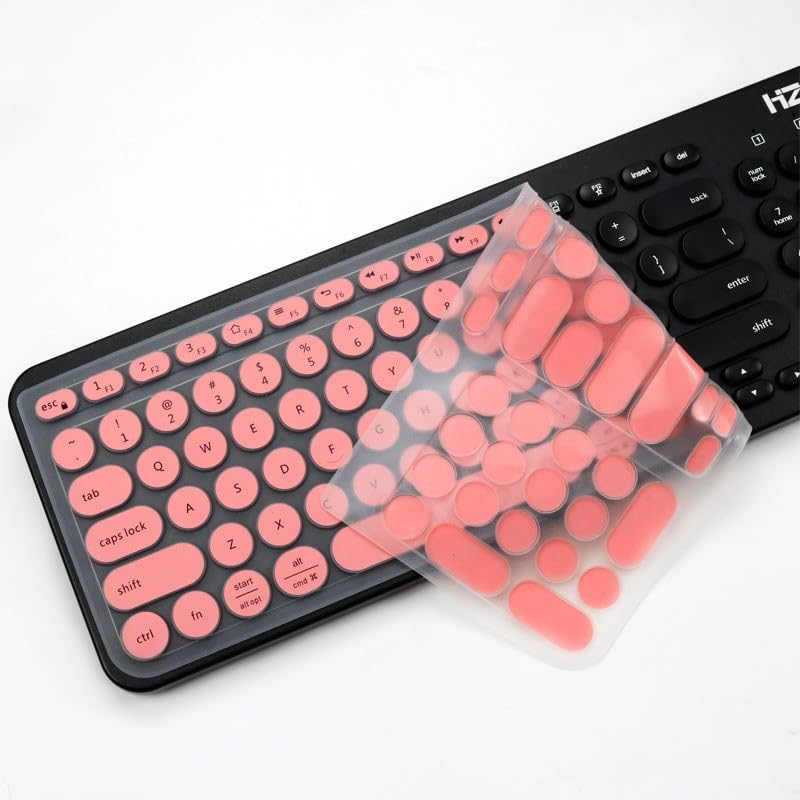 Protector de teclado para laptop de silicona rosa miniatura 2
