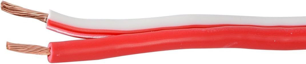 Grand General 55309 Parallel Primary 2-Wire 500ft Roll with Spool For Trucks, Automobile and More – Red & White