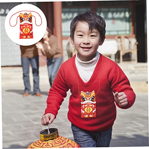 Angoily Year Cloth Red Envelope Doll Bag for Boys and Girls Crossbody Purse Strap for Chinese Year Red Packet Holder Boys and Girls-friendly Design4