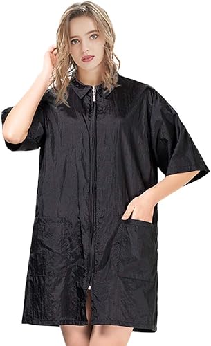 TOPTIE Chaqueta de peluquería para el cabello, chaleco de delantal con capa de corte de pelo para peluqueros de perros, salón de spa de uñas