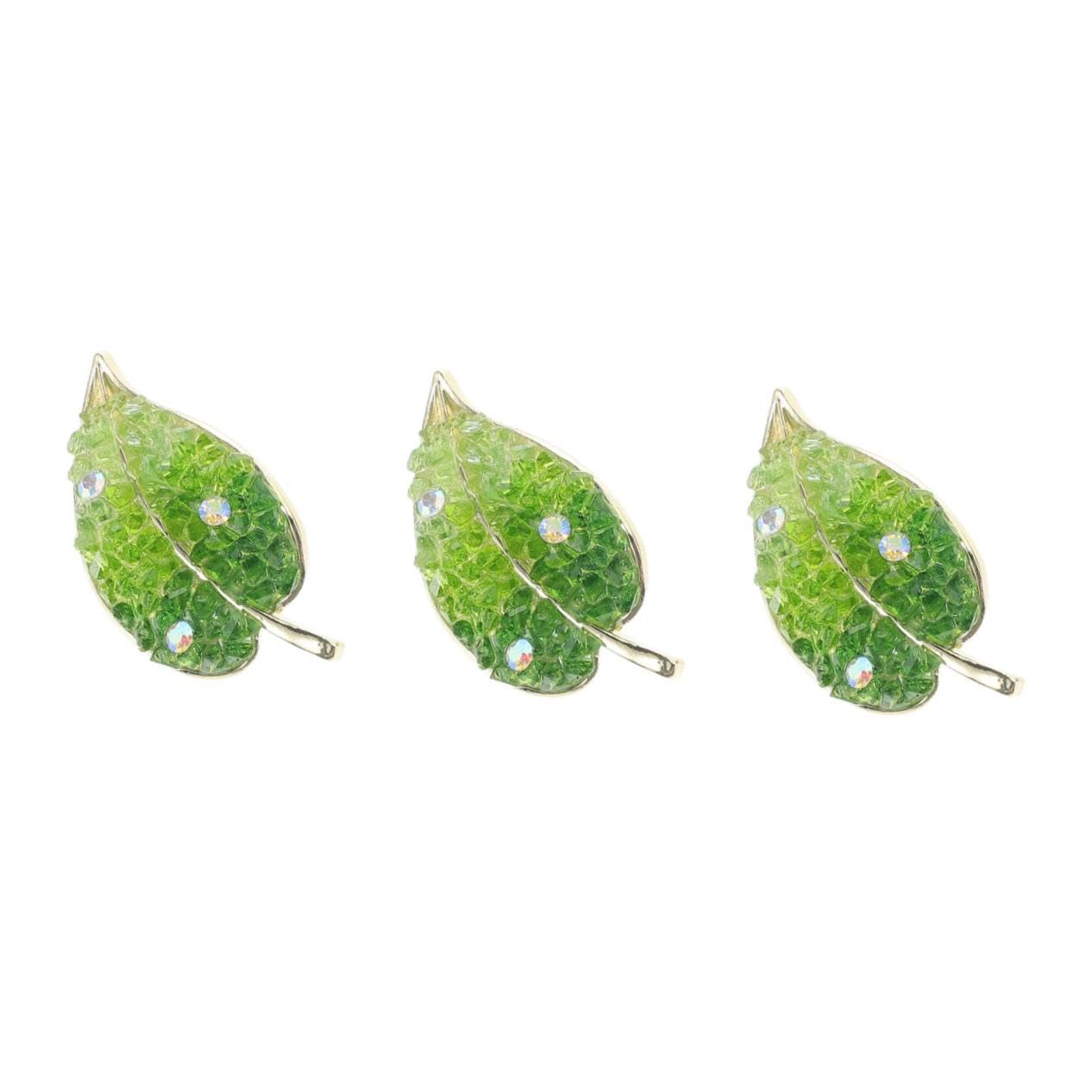jewellery Liść modna biżuteria vintage szalik dekoracja pinów jesienne broszki kobiety metalowe na ubrania urodzinowy broszka zielony diament jewellery