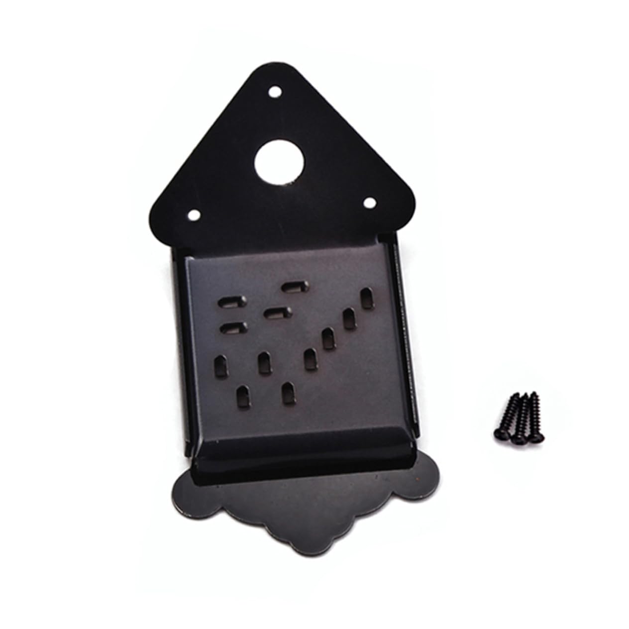 3stücke Metalliche Mandoline Tailpiece Mit Schrauben Hochwertige Teile Für Gitarre Und Mandoline Schwarz Langlebig Installieren Perfektes Upgrade Für Ihr Instrument