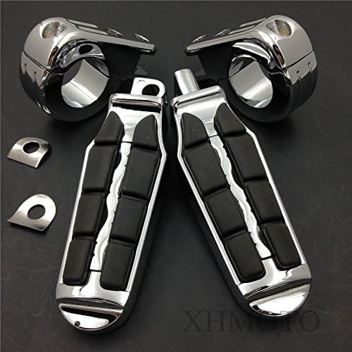 HTTMT MT216-057-CD/045-CD-A 1.5 pulgadas de carretera Tombstone Protectores de motor P Pinza de pie compatible con Harley Sportster