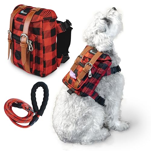 AKAY Small Dog Backpack Carrier Red 7.5x5.51x2.48 inches