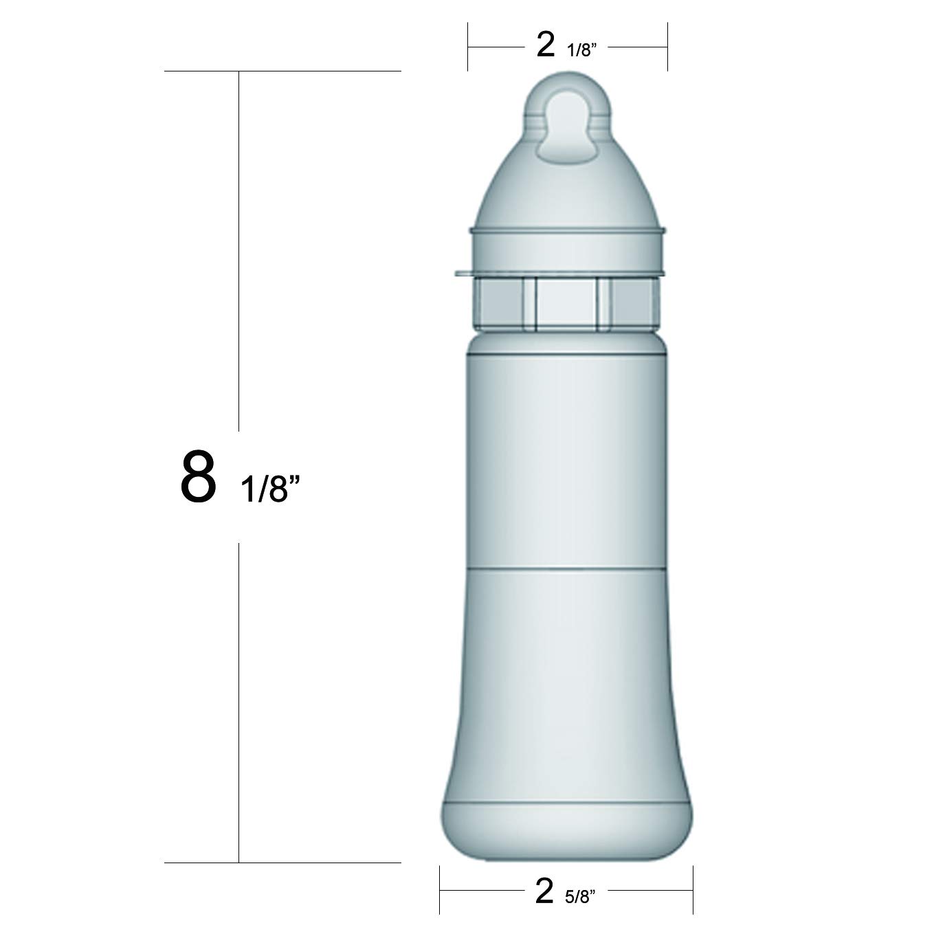 Made in USA aMACEing Zero Leak Leak Resistant Baby Bottle with Anti-Colic Vent and Variable Flow, 10oz (Yellow)