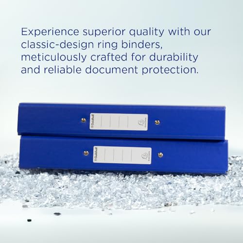 Exacompta, Ref 222/0001Z, Guildhall, A4 Ring Binder, 40mm Spine, 30mm Rings, Rounded Spine, Label on Spine - Image 3