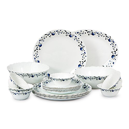 Image of Cello Opalware Imperial Vinea Opalware Dinner Set, 21 Pieces, White