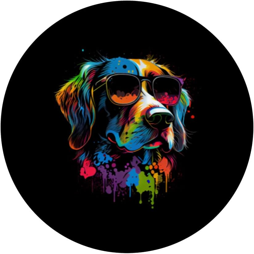 Viszla dog walking sunglasses pet lover dog PopSockets Swappable PopGrip image 3