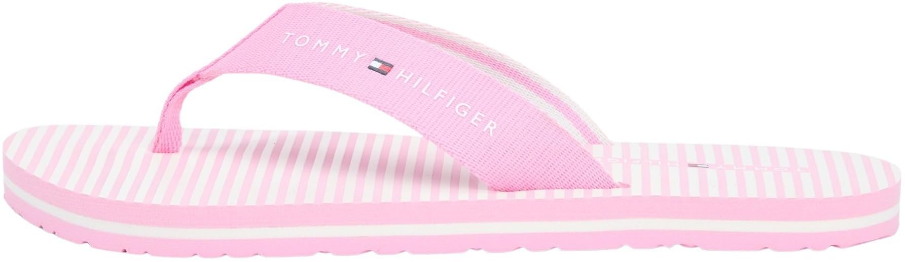 Tommy Hilfiger Th Ithaca Stripe Summer Sandal, Pink, Size 40, Women