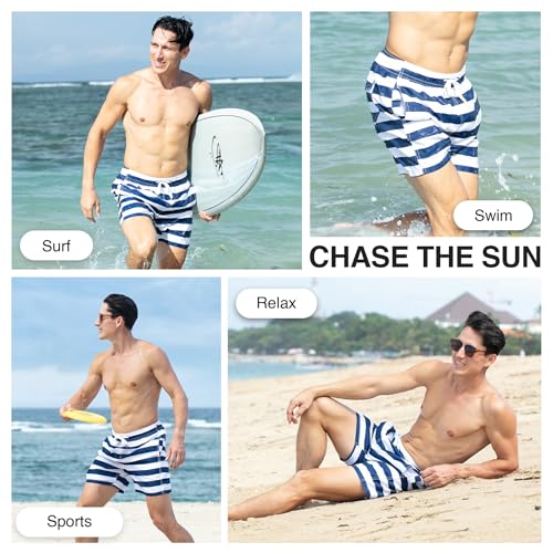 Image of Kanu Surf Men's Troy Stripe Swim Trunks