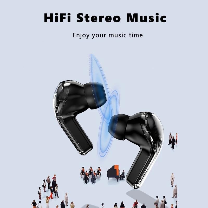 Image of Tunifi Ultrapod PRO LCD Screen True Wireless Noise Cancelling Earbuds, 6-Mic, Smart LCD