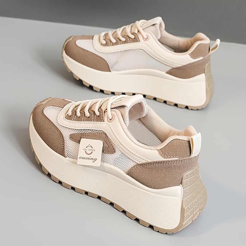 Women's Summer Fashion Sneakers- Breathable Lace-Up Outdoor Shoes for Running, Walking,Hiking, Casual Wear, Ladies Sneakers3