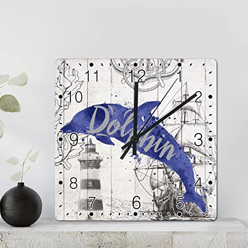 Horloge murale rustique en bois patiné style vintage chic - 2