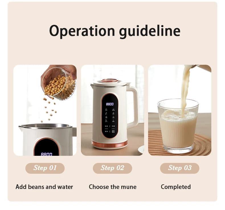 Machine à lait de soja multifonction avec programmation 12h et écran LED - 6