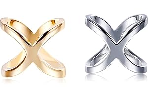 2-Pack Chic X-Shape Scarf Ring - Elevate Your Accessory Game