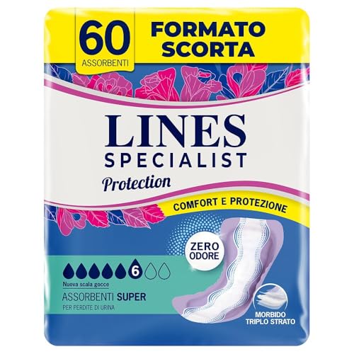 Serviettes d'incontinence Lines Specialist Protection Super carton de 60 pièces