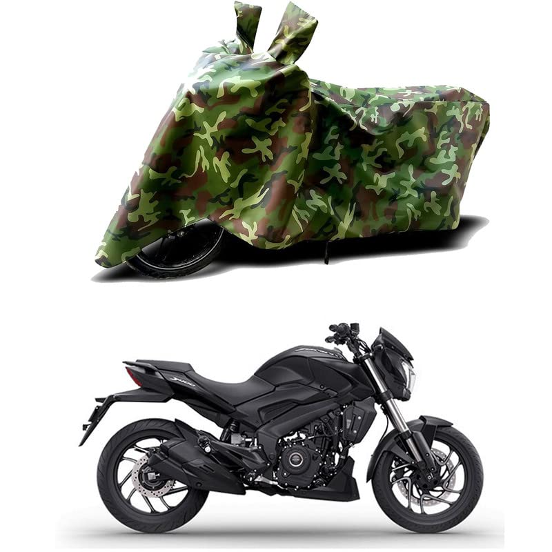 Image of 100% Water Resistant Full Bike Scooty Two Wheeler Body Cover Compatible For Bajaj Dominar 400 /UV-Rays /Heat Protection /Birds Dropping /Scratchproof /Dust proof /Waterproof /All Varient[Green MJ]