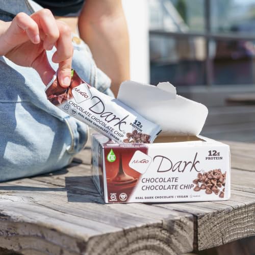 Image of NuGo Dark, Mint & Choco Chip, 12g Vegan Protein Bar, Gluten Free, 24 Count