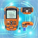 4 in 1 Function Portable Fiber Optic Tester Visual Fault Locator & OPM Portable Optical Power Meter (FC/SC/ST) & RJ45 Network Test & LED Lighting, Range: (-70) dBm ~ (+10) dBm