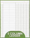 5 Column Ledger Book: Accounting Ledger Book for Bookkeeping. Five Column Account and Record Book.