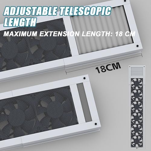 Powerful Window Exhaust Fan | Punch-Free Door & Window Fan | Adjustable Length 52-140cm | 2800 RPM Speed | 85m³/h Air Volume | Ideal for Home, Kitchen, Bedroom & Office