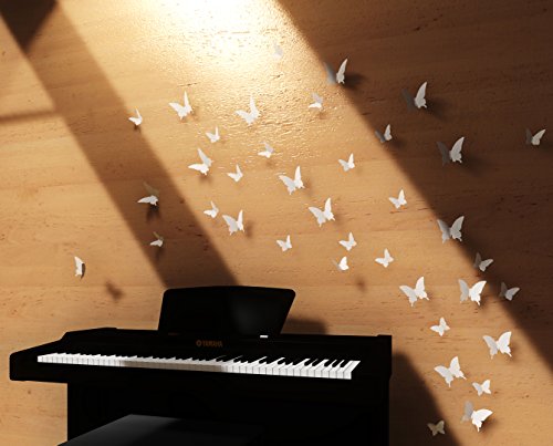 Yingkai Mariposa In Gossip Girl 12Pcs/Pack Pvc 3D Decorative Butterflies Removable Wall Art Sticker For Home Decor And Wedding Party Decoration (White) #TOP3