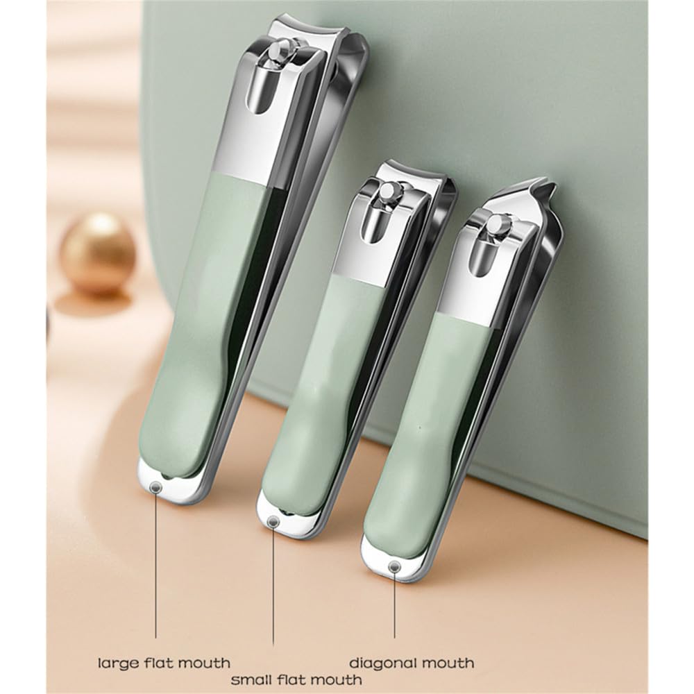 Ensemble de manucure 18 pièces avec étui en Cuir, Outils de Soin des Pieds et du Visage, Coupe-Ongles en Acier Inoxydable, Ensemble de Faux Cils