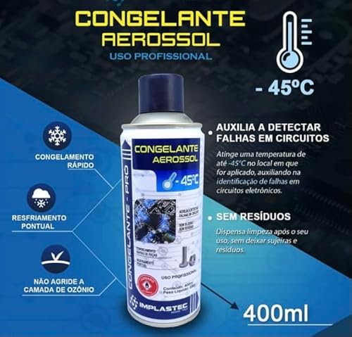 Spray Congelante Aerossol P/Localizar Falhas 400ml 2 Latas