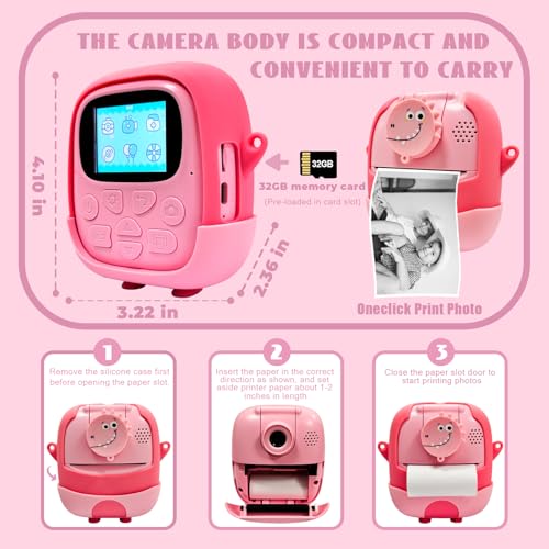 Impressão instantânea para câmera infantil