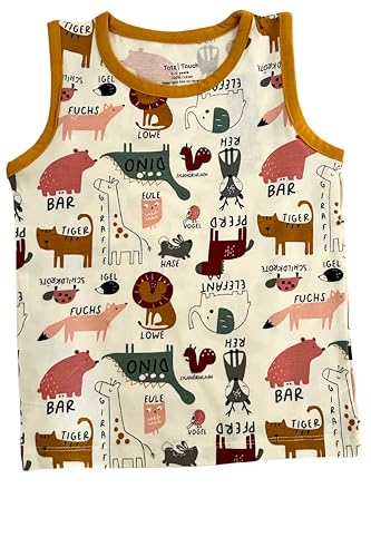Image of Totz Touch Boys Regular Fit Sleeveless T Shirt / Tees / Vest / Baniyan | Pure Cotton 180 Gsm | Kids Casual Round Collar Tshirts (Pack 5 | Size Options - 0-6 Months / 12-24 Months / 2-3 Years / 3-4 Years / 4-5 Years)