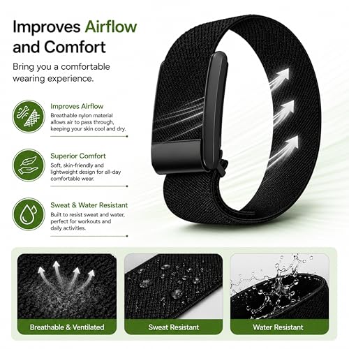 Image of TechTrendz Stretchy Solo Loop Replacement Strap for Whoop 4.0 Adjustable Soft Sport Nylon Elastic Braided Bands Compatible with Whoop 4.0, Durable Sleep, Wearable Health, Fitness & Activity Tracker (Device Not Included)