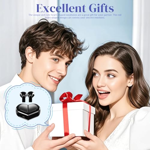 Image of Heart Wireless Earbuds for Girls Kids, Cute Small Mini Tiny Invisible Earbuds Wireless Bluetooth for Small Ears Canals Women Rose Gold Kawai Blue Tooth Ear Buds for iPhone Android