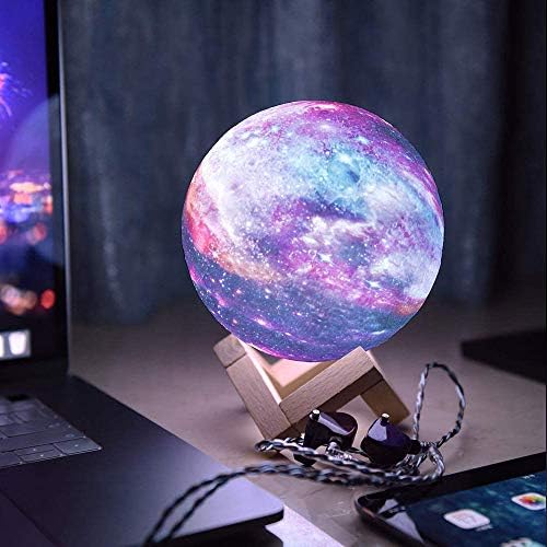 YouOKLight Moon lamp, 16 Colors LED Star Light Kids Night Light Galaxy Lamp with Stand, Remote, Touch Control and USB Rechargeable, 3D Night Lamp for Baby Kids Lover Birthday Party Gifts (5.9 Inch)… 8 51DPuLu8F2L. AC