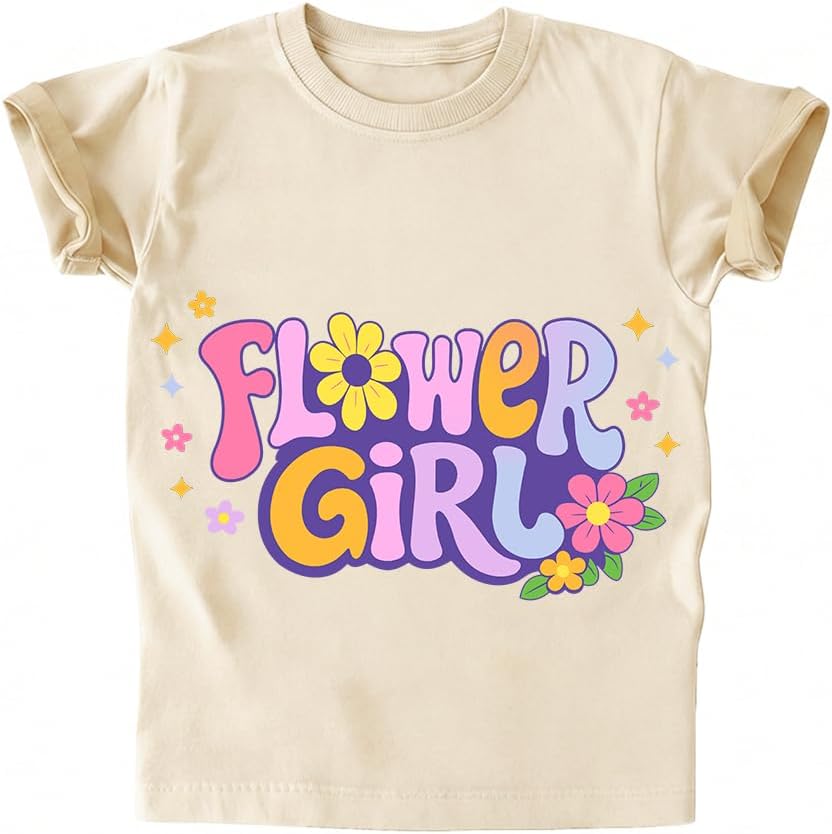 Girls Cotton Short Sleeve Shirt Clothes Toddler Kids Tee 2-8 Years