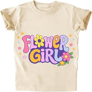 Girls Cotton Tee Shirt Toddler Kids Girls Graphic Short Sleeve Clothes Tops 2-8 Years