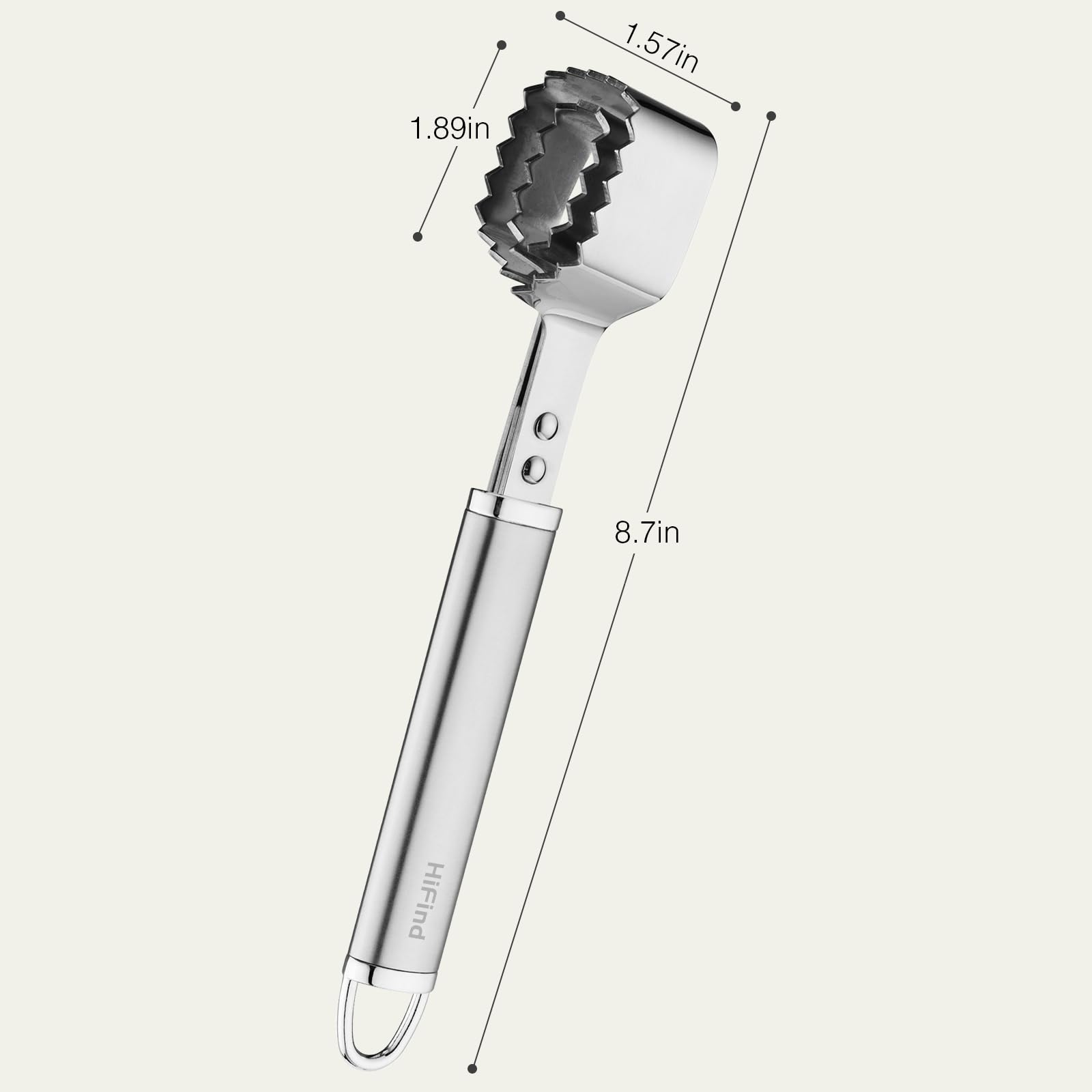 Stainless Steel Meat Tenderizer, HIFIND Kitchen Hammer, Kitchen Mallet for Chicken, Conch, Veal Cutlets & Beef, Steak Pounder Flattener, Non-Slip Grip Dishwasher Safe