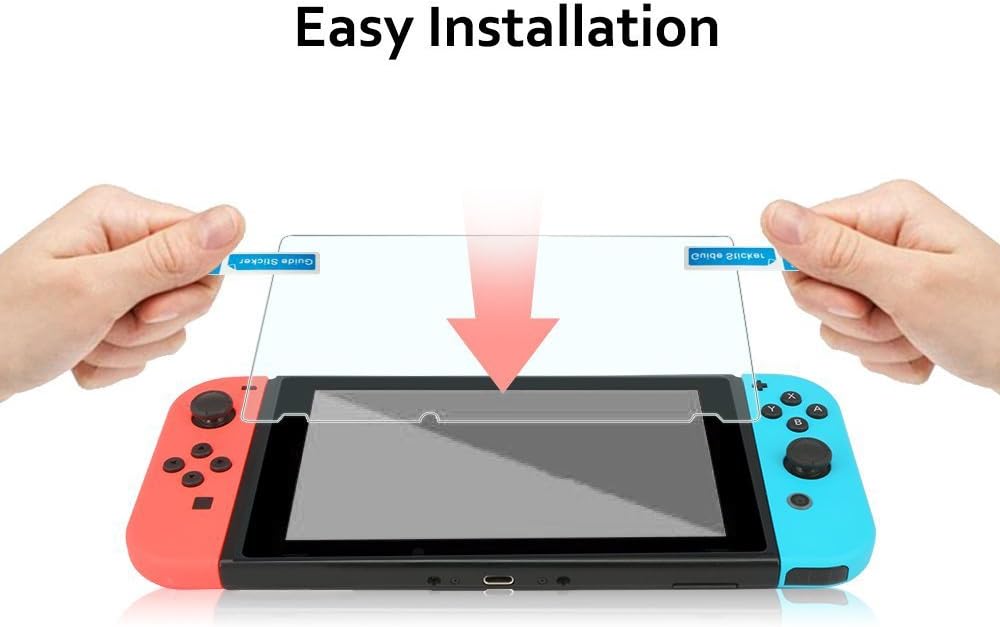 Maexus 2 Pcs Switch Screen Protector Tempered Glass Premium HD Clear Anti-Scratch Screen Protector for Nintendo Switch