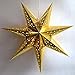 Paper Star Lantern Decoration (Galaxy Gold 7-Point Shining Star) - Perfect for Weddings, Christmas Holiday, Birthday Party Celebration & Home Decor
