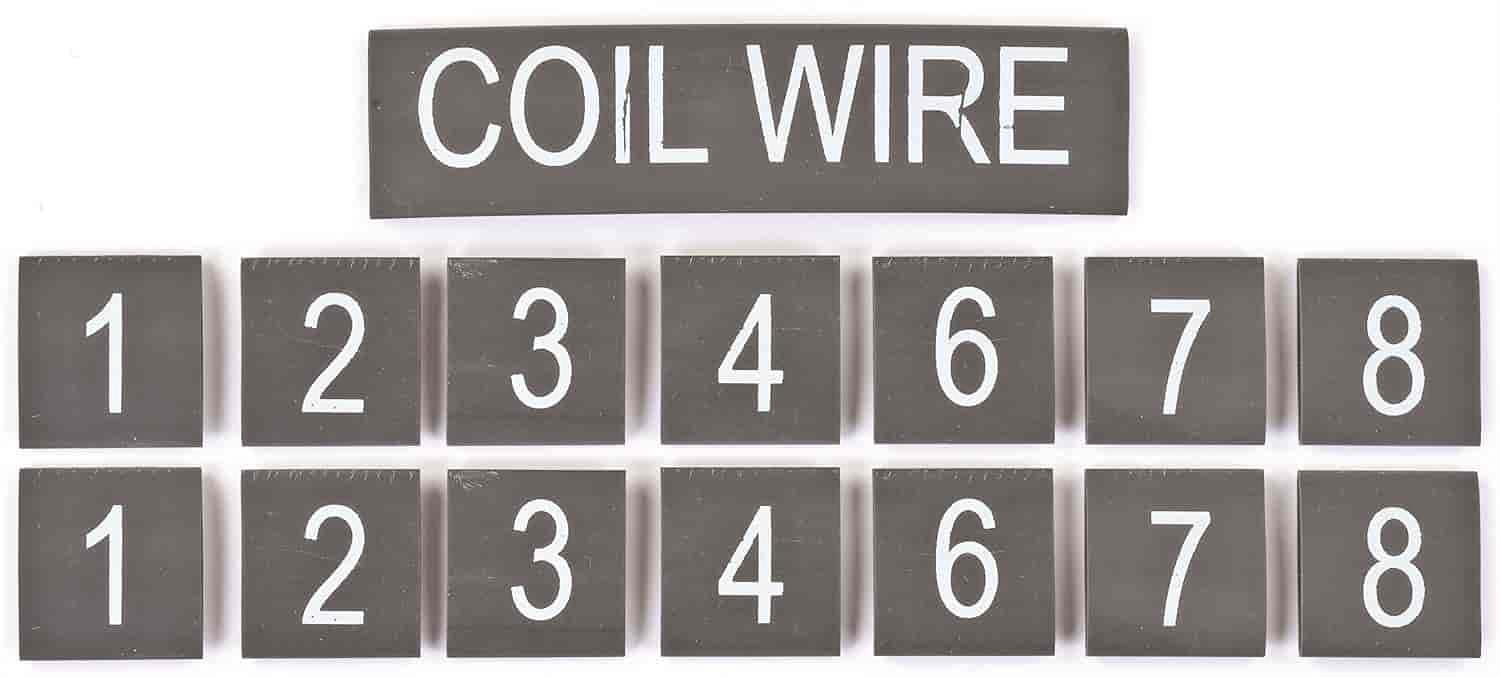 JEGS 40352 Heat Shrink Spark Plug Wire Markers Fits: (spark plug wires)